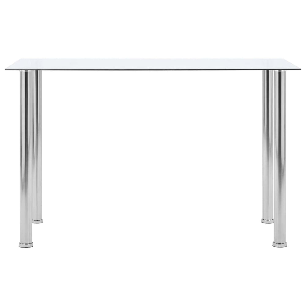 Valgomojo stalas, skaidrus, 120x60x75cm, grūdintas stiklas