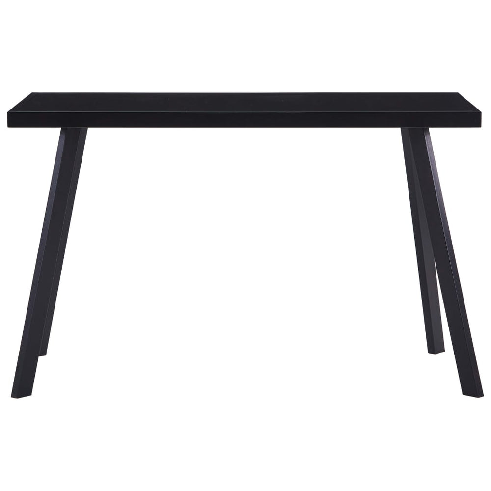 Valgomojo stalas, juodas, 120x60x75cm, grūdintas stiklas