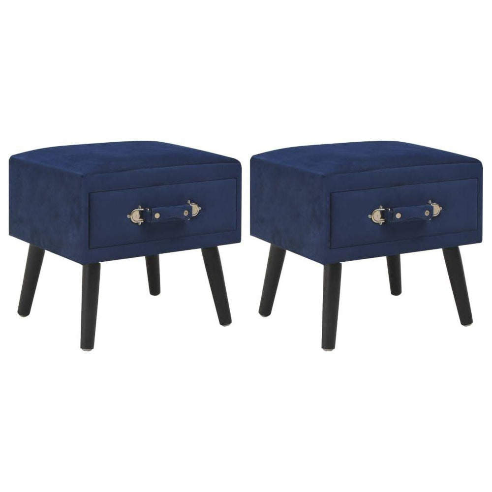 Naktiniai staliukai, 2vnt., mėlyni, 40x35x40cm, aks.