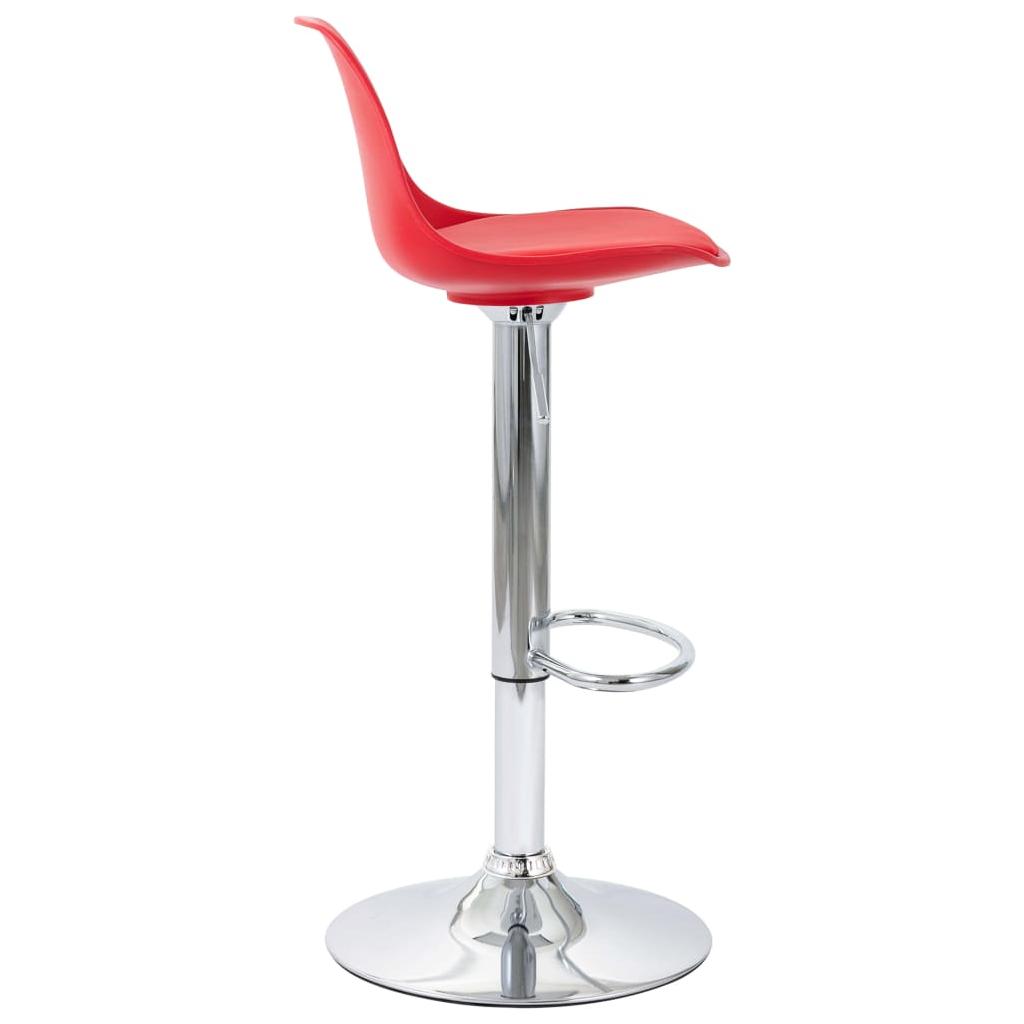 Baro kėdės, 2vnt., raudonos spalvos, dirbtinė oda