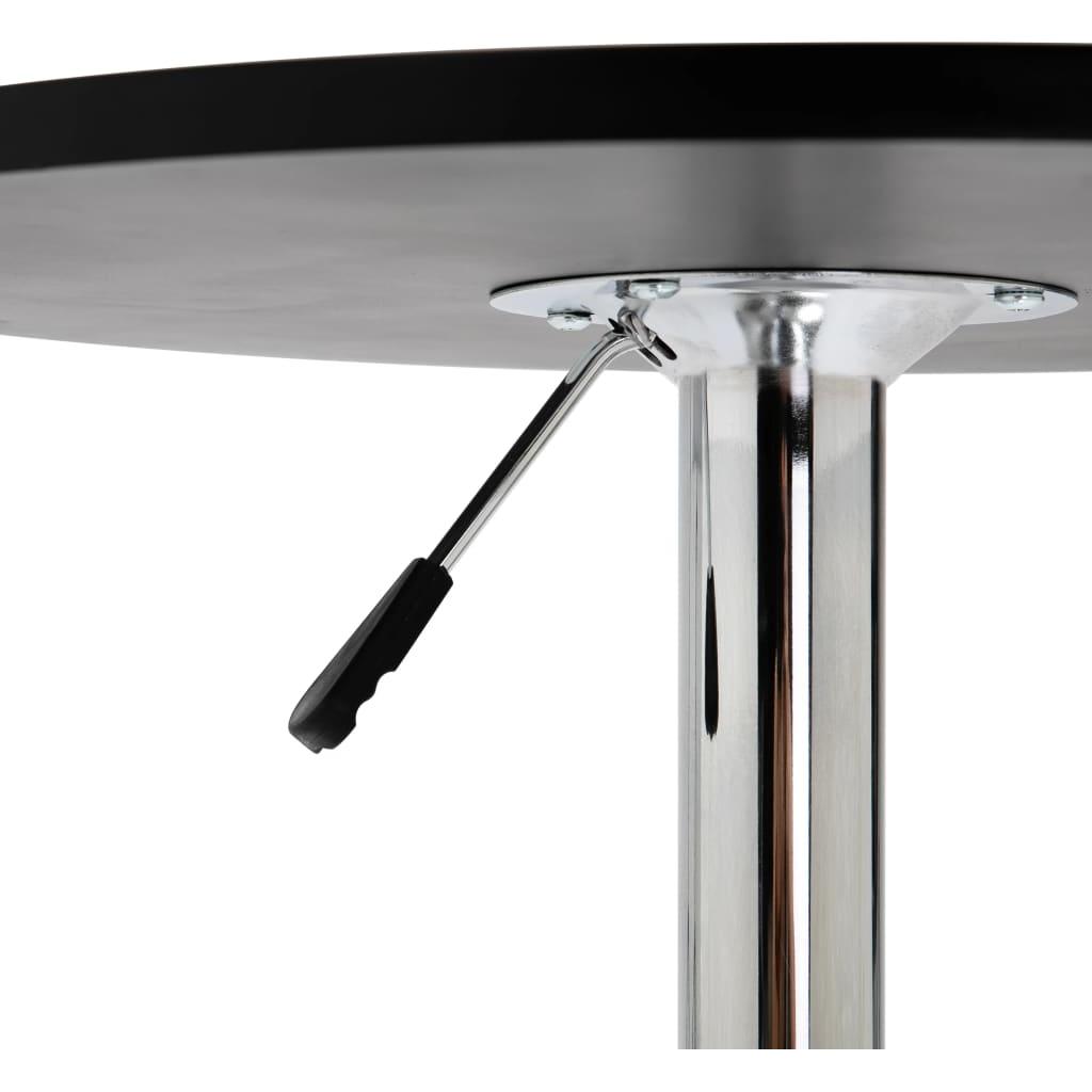Baro stalas, juodos spalvos, MDF, 60 cm skersmens
