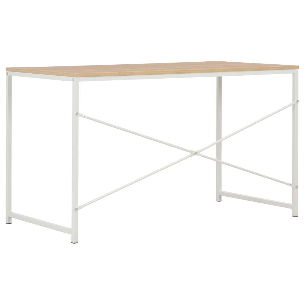 Kompiuterio stalas, baltos ir ąžuolo spalvos, 120x60x70cm