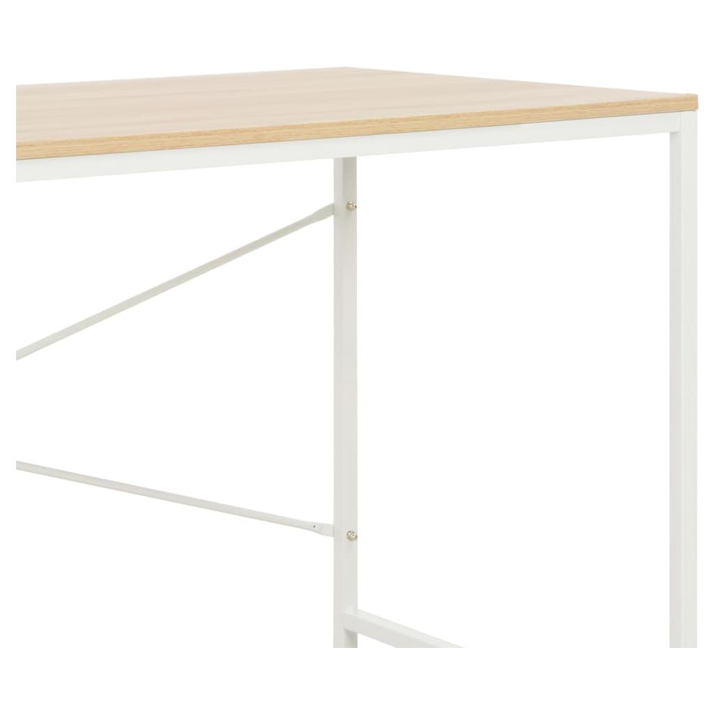Kompiuterio stalas, baltos ir ąžuolo spalvos, 120x60x70cm