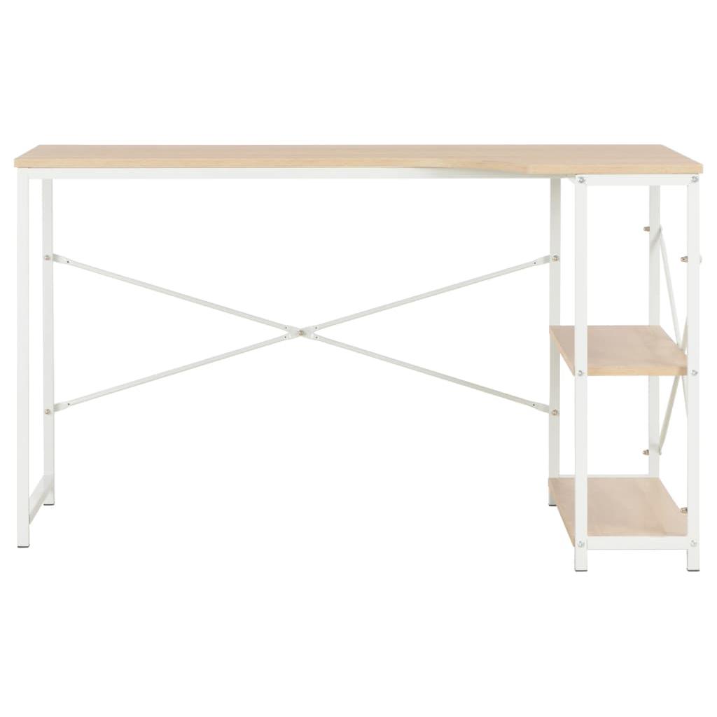 Kompiuterio stalas, baltos ir ąžuolo spalvos, 120x72x70cm