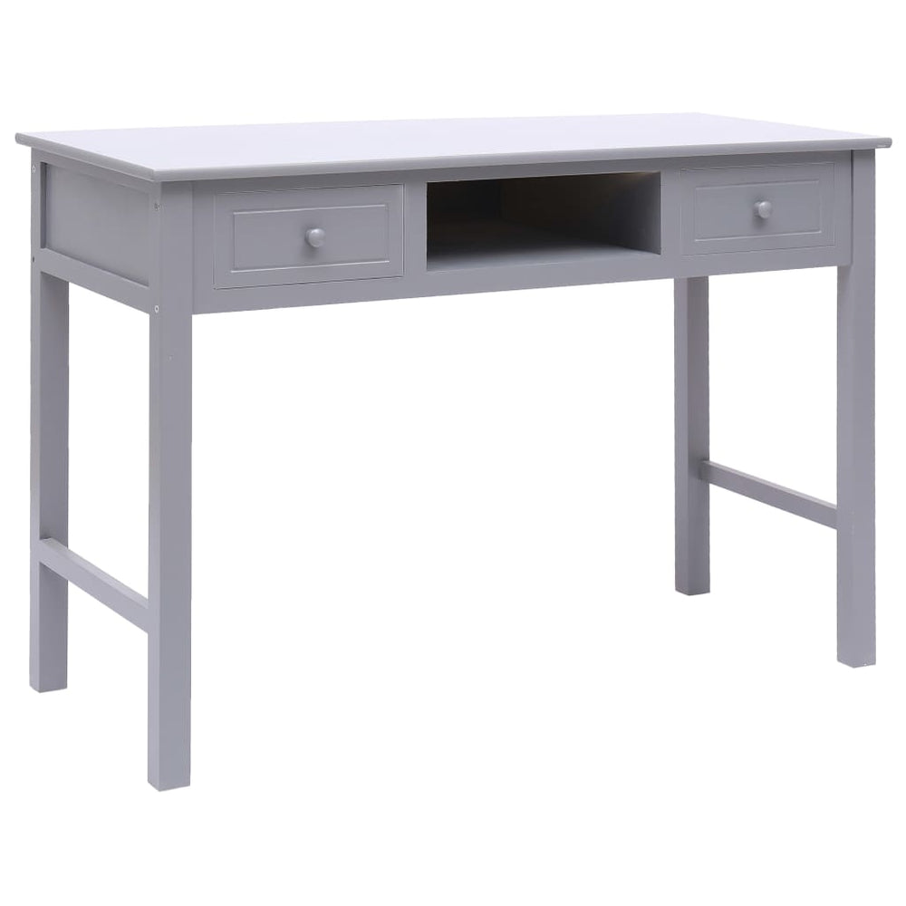 Rašomasis stalas, pilkos spalvos, 110x45x76 cm, mediena