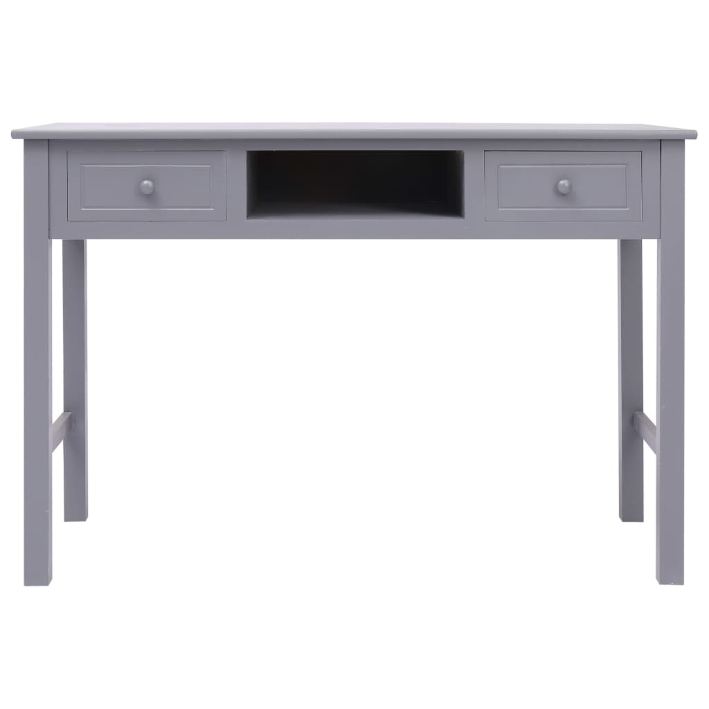 Rašomasis stalas, pilkos spalvos, 110x45x76 cm, mediena