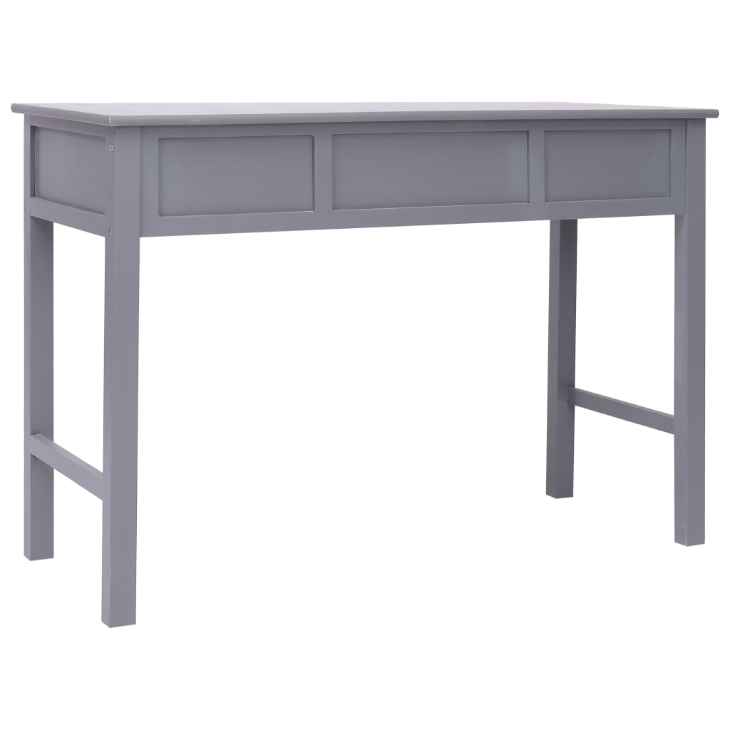 Rašomasis stalas, pilkos spalvos, 110x45x76 cm, mediena