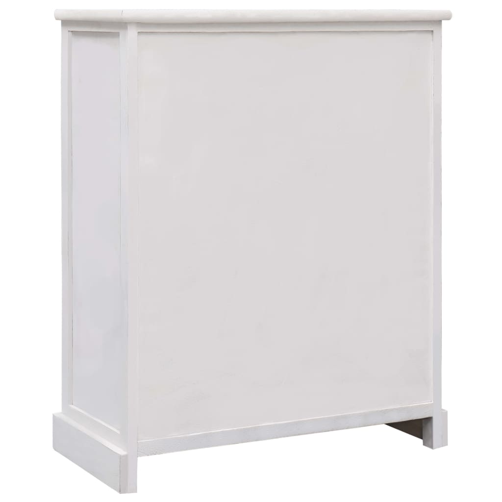 Spintelė su stalčiais, baltos spalvos, 60x30x75cm, mediena