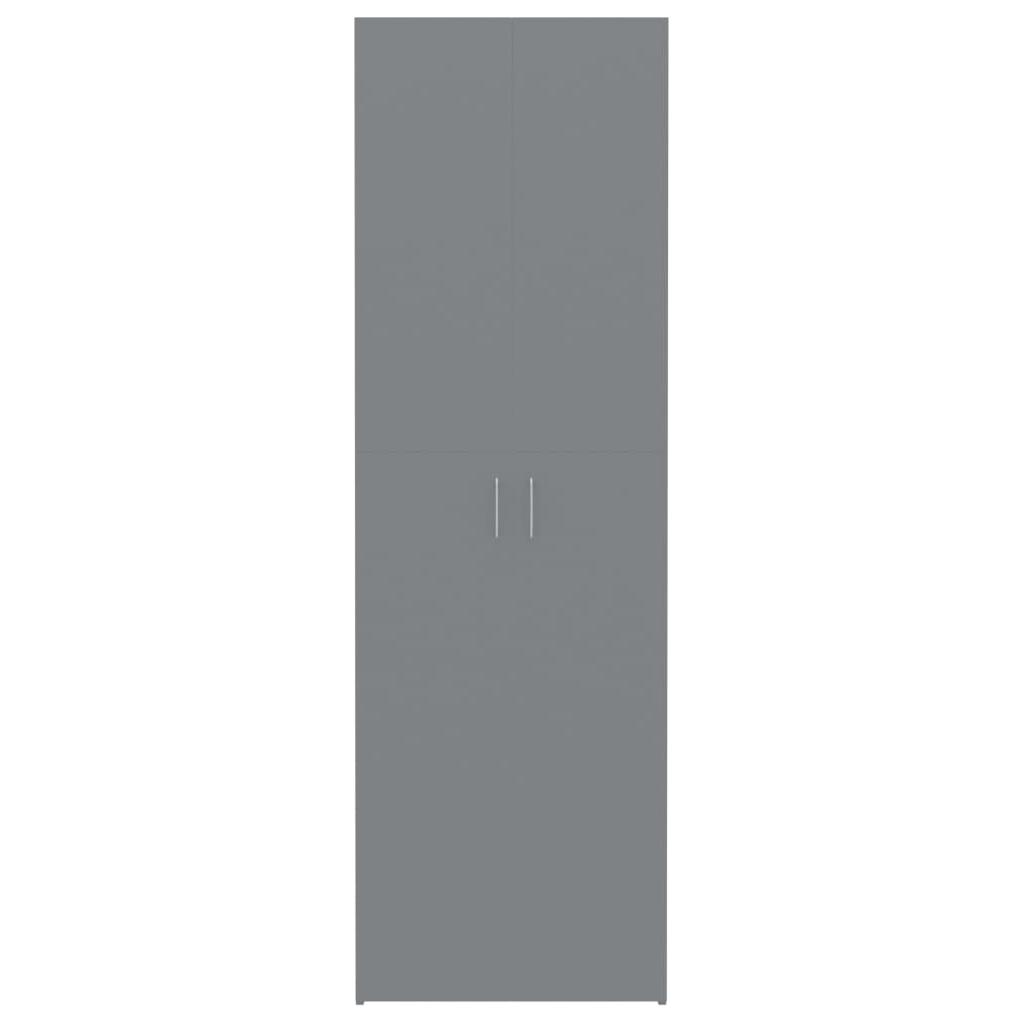 Biuro spinta, pilkos spalvos, 60x32x190 cm, MDP, labai blizgi