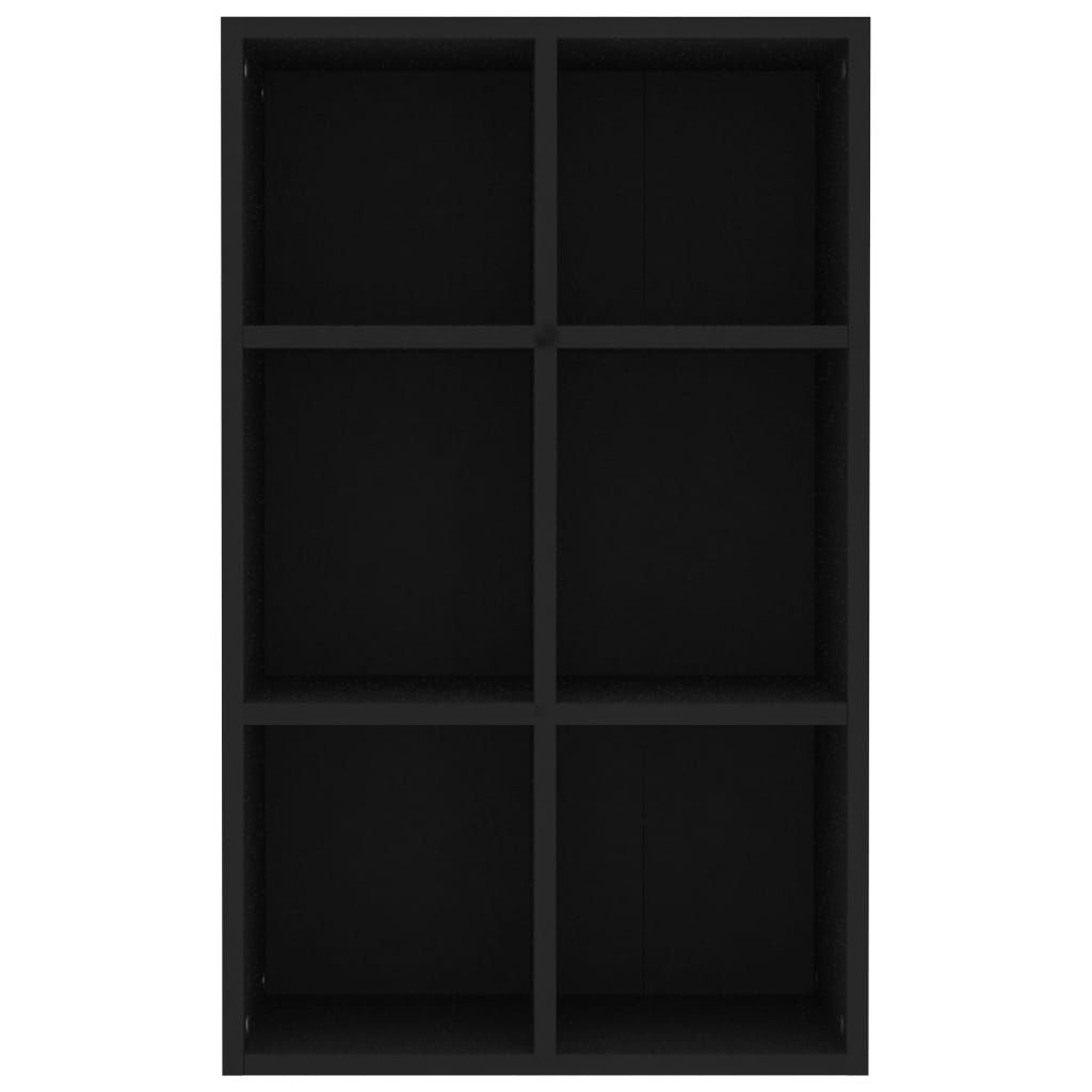 Knygų/šoninė spintelė, juodos spalvos, 50x25x80cm, MDP