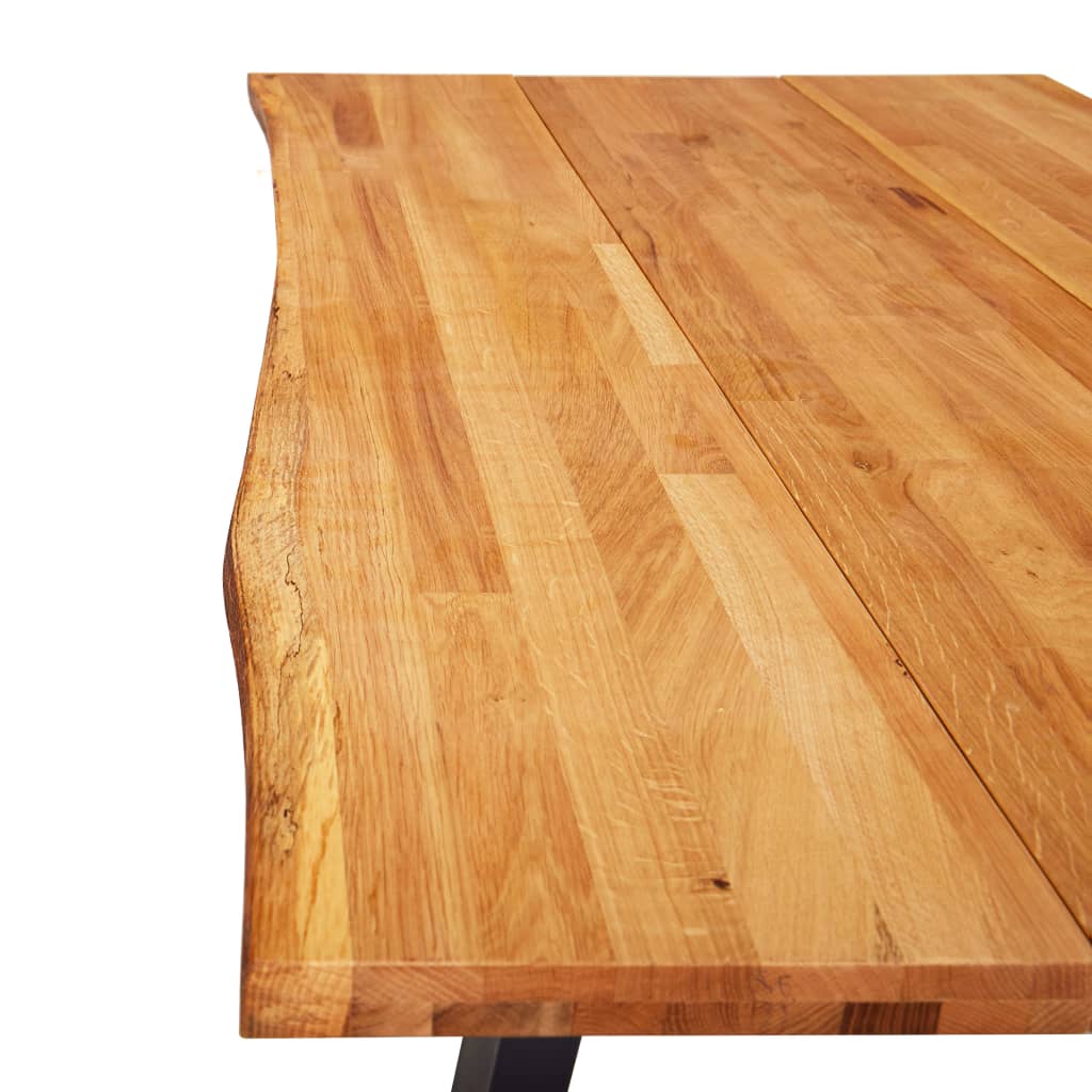 Valgomojo stalas, natūralios sp., 140x80x75cm, ąžuolo med. mas.