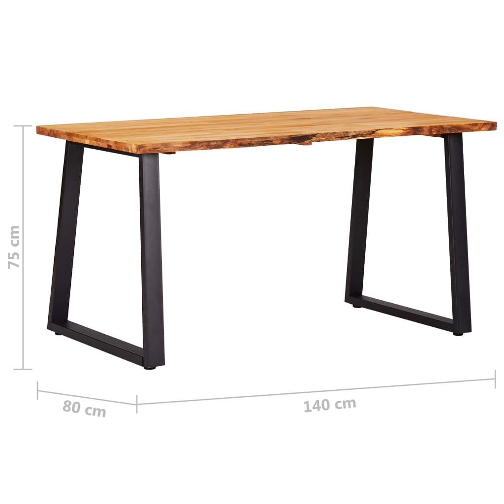Valgomojo stalas, natūralios sp., 140x80x75cm, ąžuolo med. mas.