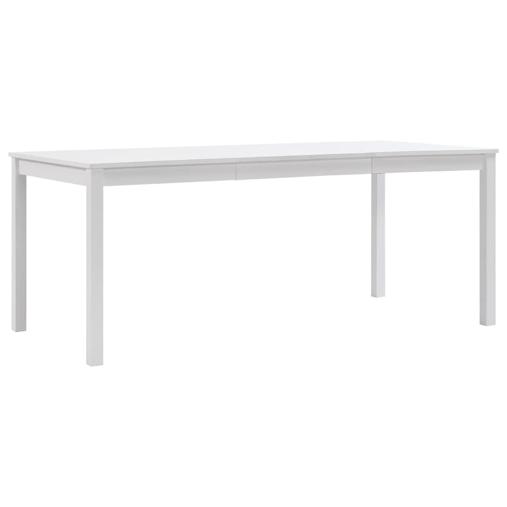 Valgomojo stalas, baltos sp., 180x90x73cm, puš. med. masyvas