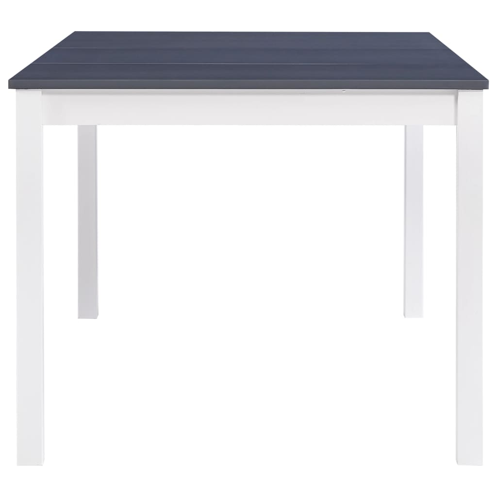 Valgom. stalas, balt. ir pilk. sp., 180x90x73cm, puš. med. mas.