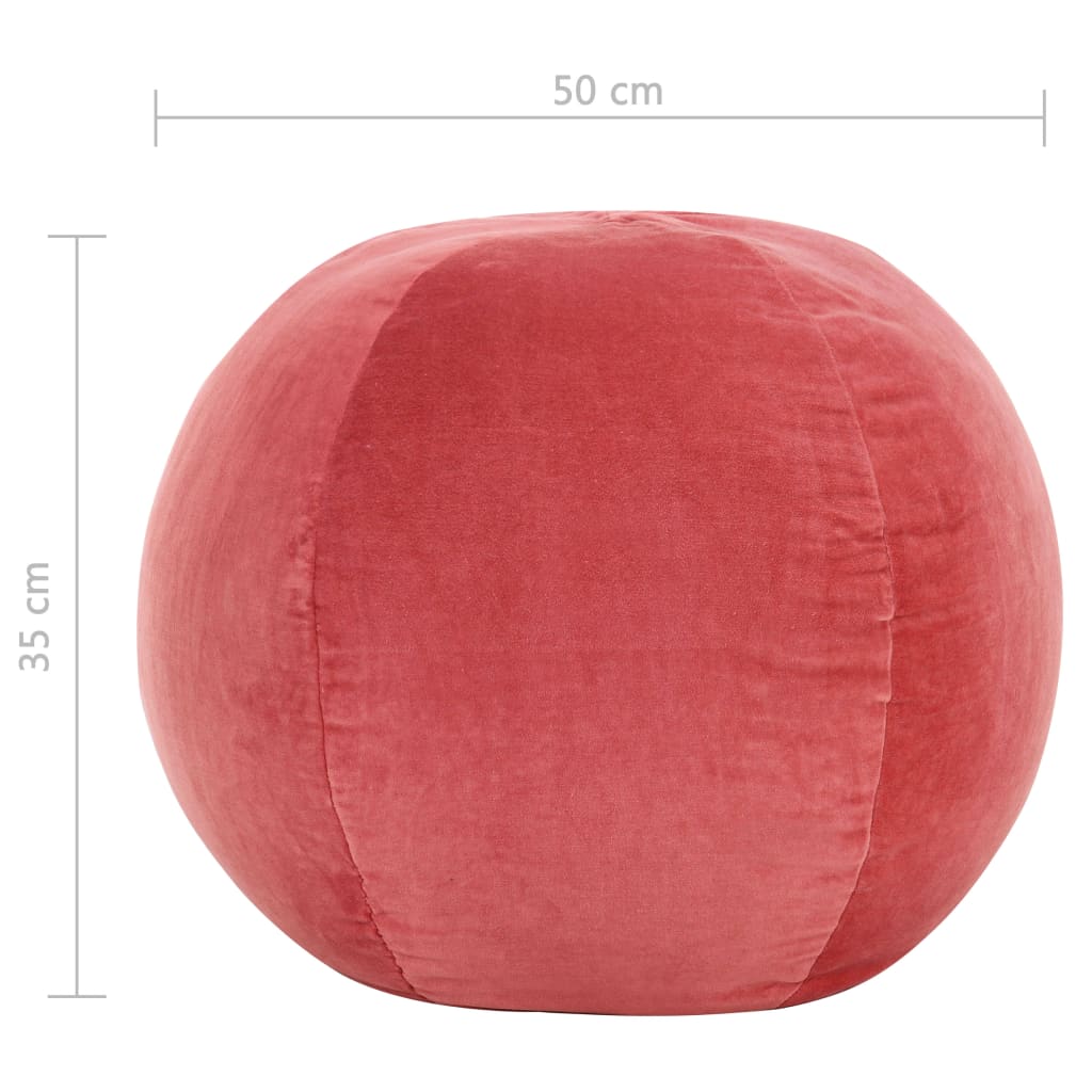 Pufas, rožinės spalvos, 50x35cm, medvilnės aksomas