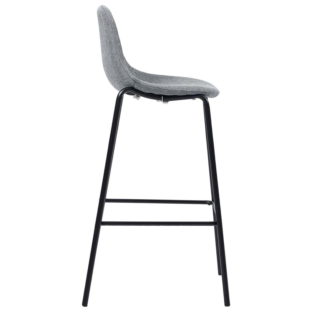Baro kėdės, 2 vnt., šviesiai pilkos spalvos, audinys