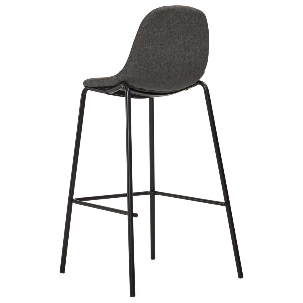 Baro kėdės, 2 vnt., tamsiai pilkos spalvos, audinys