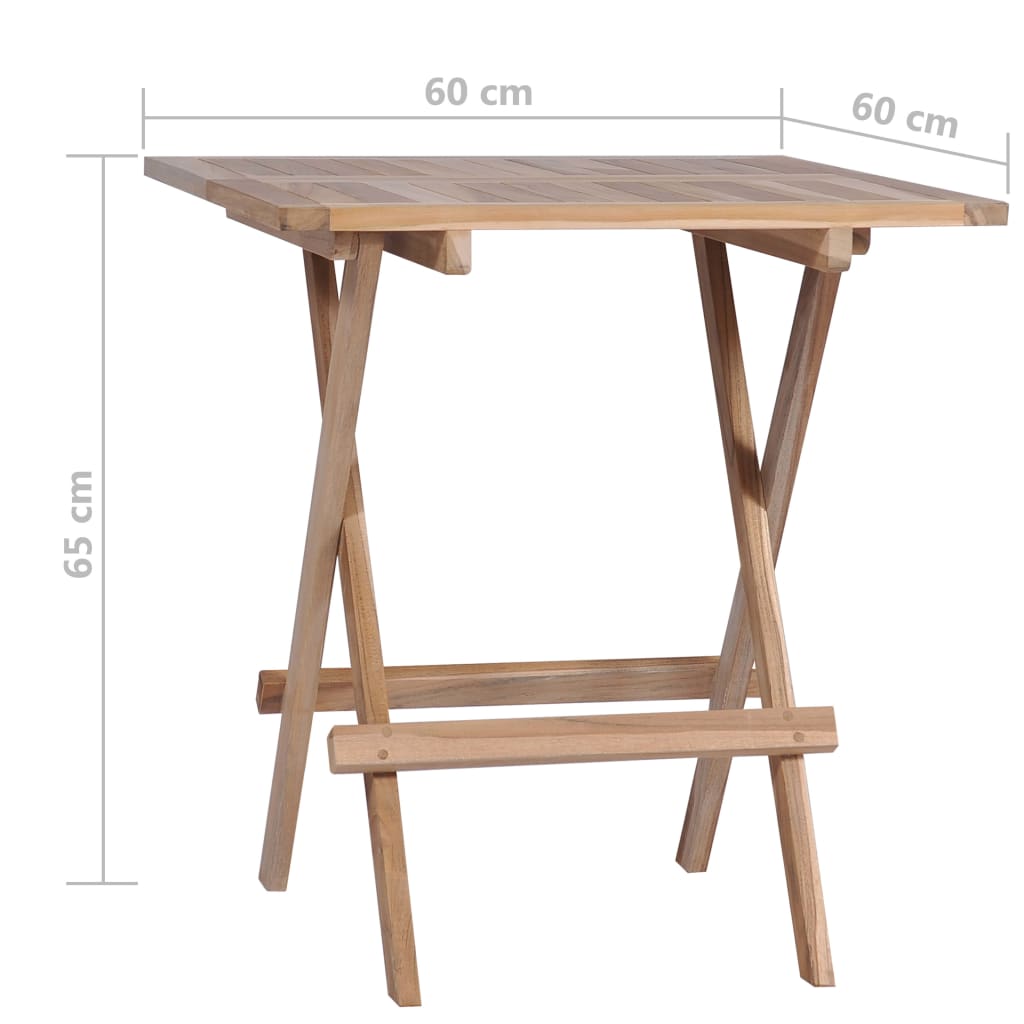 Sulankst. bistro stalai, 2vnt., 60x60x65cm, tikmed. med. masyv.