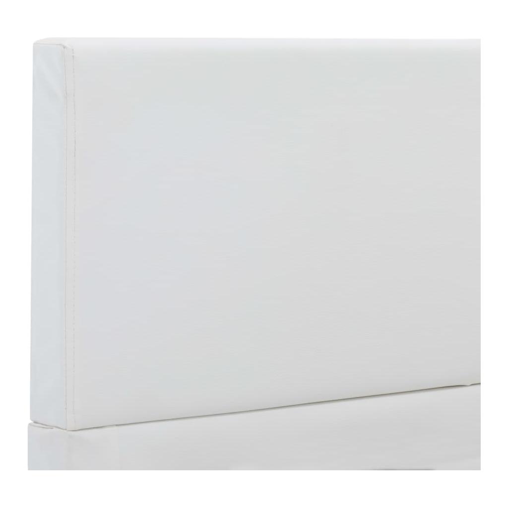 Lovos rėmas, baltos spalvos, 160x200 cm, dirbtinė oda