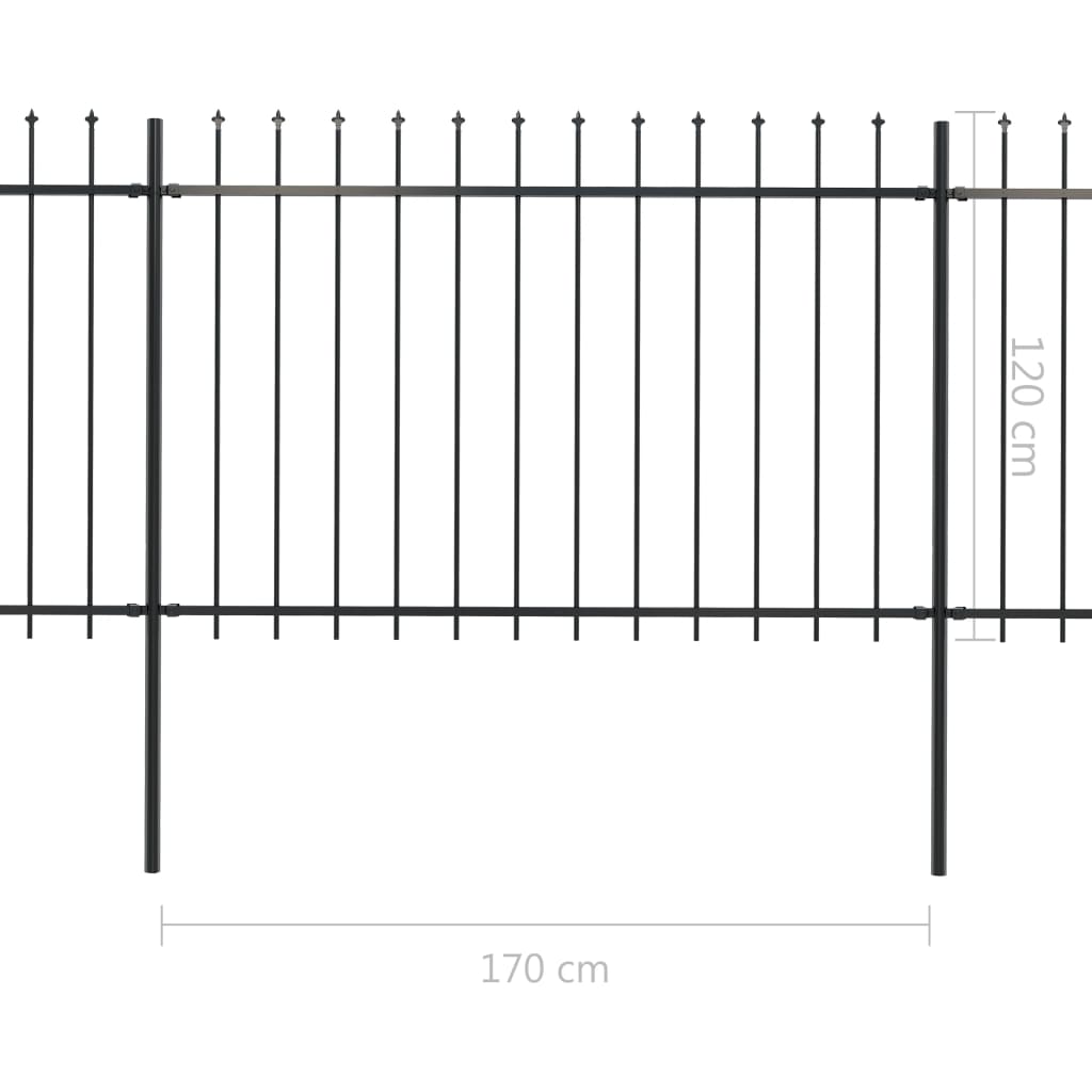 Sodo tvora su iečių viršugal., juoda, 3,4x1,2m, plienas
