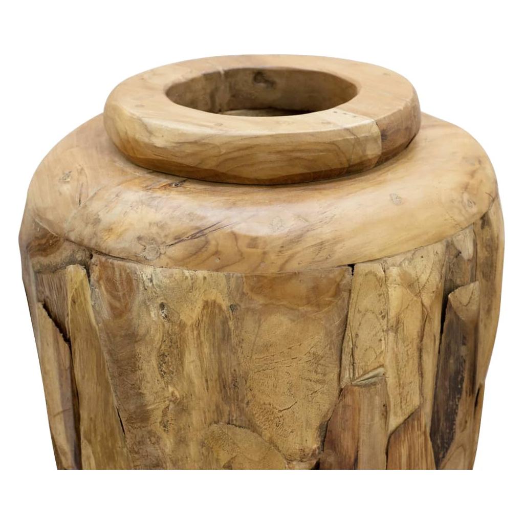 Dekoratyvinė vaza, 40x100cm, tikmedžio medienos masyvas