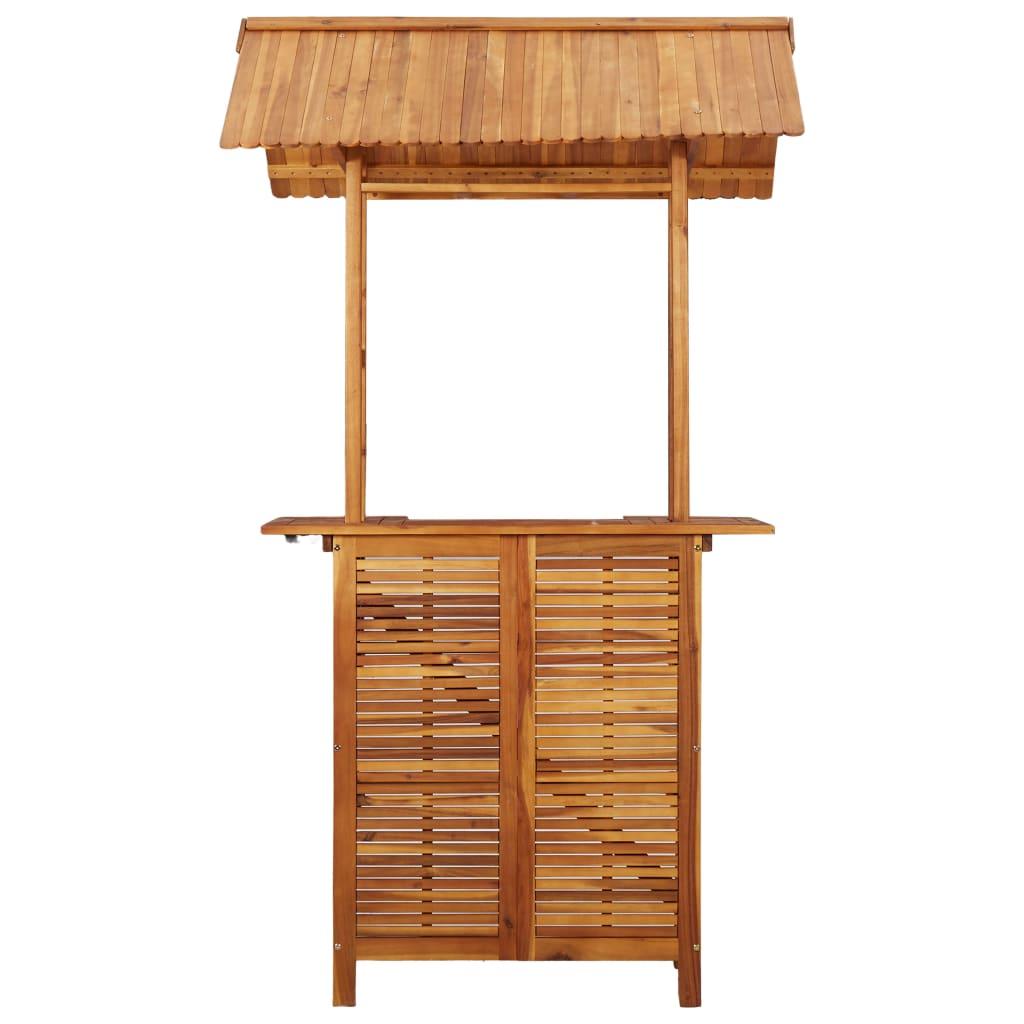 Lauko baro stalas su stogeliu, 120x106x217cm, akacijos masyvas