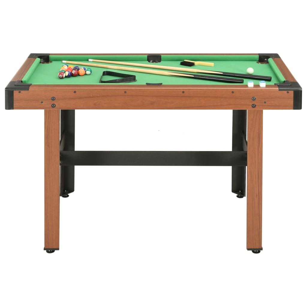 Biliardo stalas, 122x61x76cm, rudos spalvos, 4 pėdų ilgio