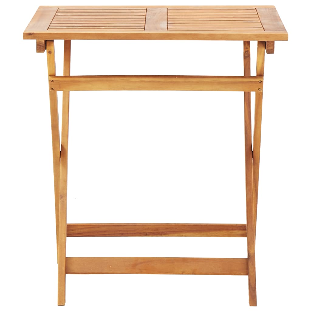 Sulankstomas sodo stalas, 70x70x75cm, akacijos medienos masyvas