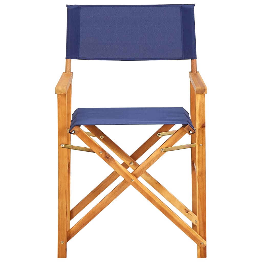 Režisieriaus kėdė, mėlynos spalvos, akacijos medienos masyvas