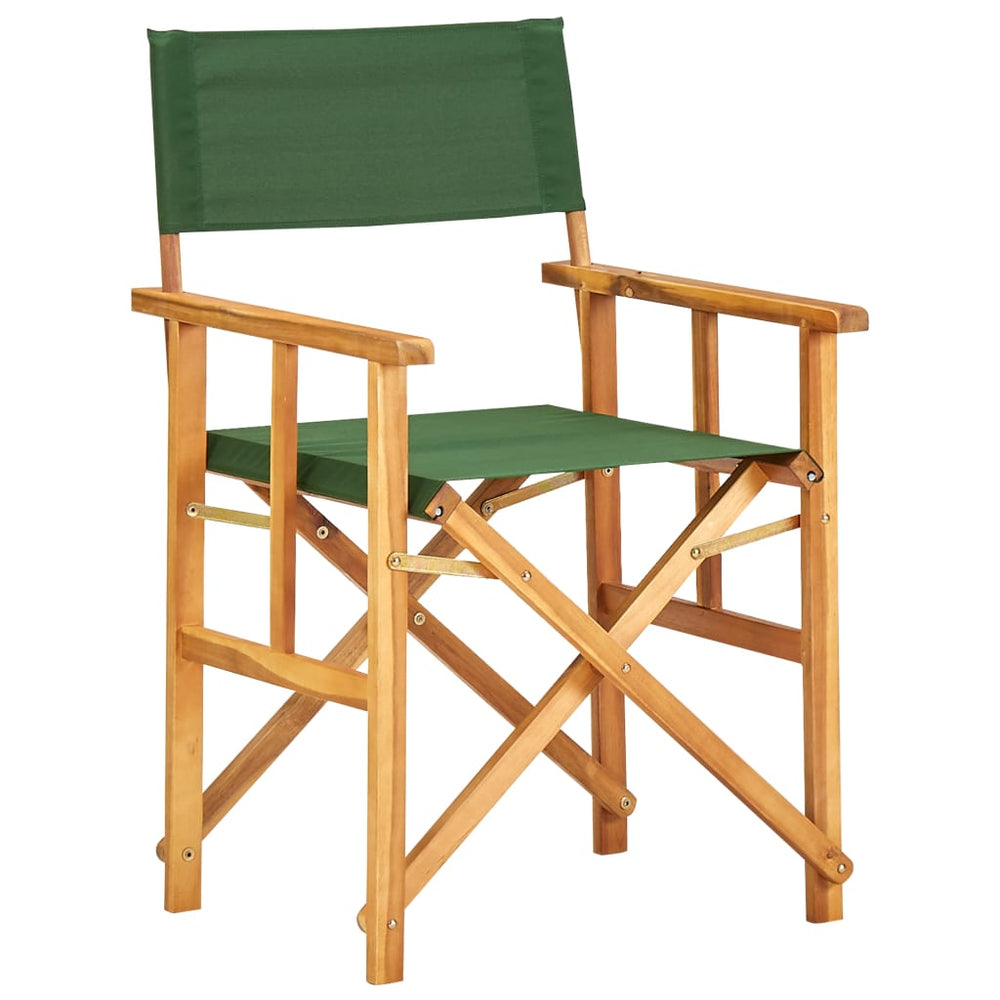 Režisieriaus kėdė, žalios spalvos, akacijos medienos masyvas