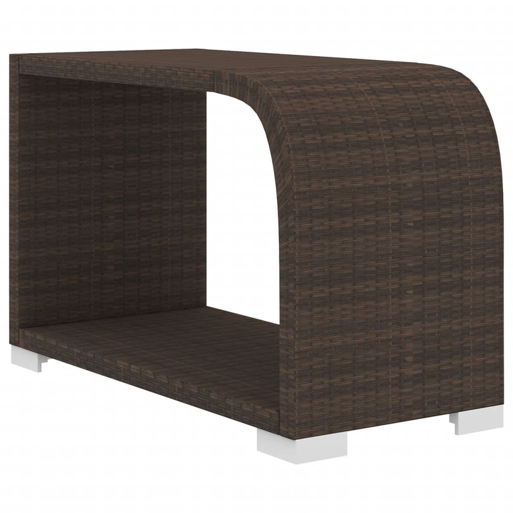 Sodo baldų komplektas su pagalvėlėmis, 8 dalių, rudas, ratanas