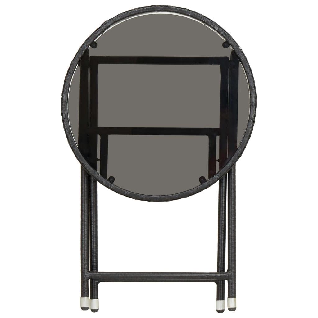 Arbatos staliukas, juodos spalvos, 60cm, grūdintas stiklas