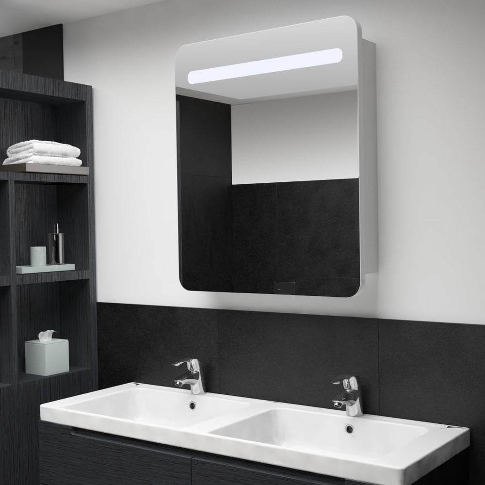 Veidrodinė vonios spintelė su LED apšvietimu, 68x11x80cm