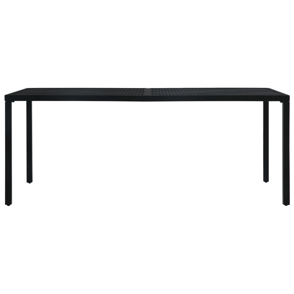 Sodo stalas, juodos spalvos, 180x83x72cm, plienas
