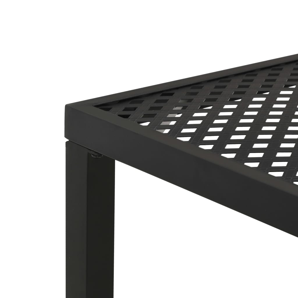 Sodo stalas, juodos spalvos, 180x83x72cm, plienas