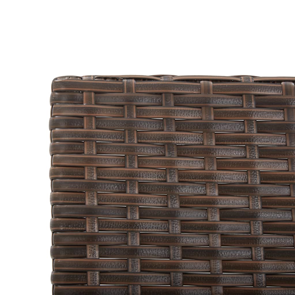 Sodo suoliukas su pagalvėlėmis, rudas, 176cm, poliratanas