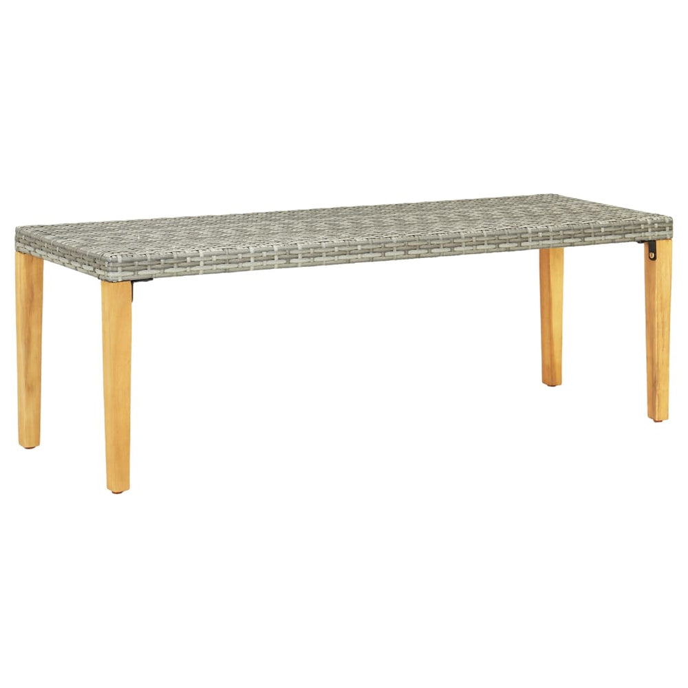 Sodo suoliukas, pilkos spalvos, 80cm, poliratanas