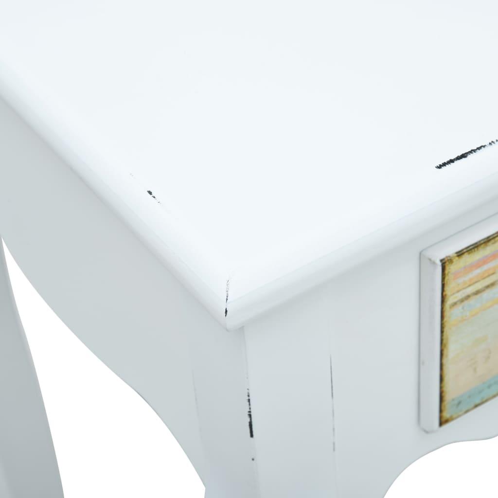 Konsolinis staliukas, baltos spalvos, 80x40x74 cm, mediena