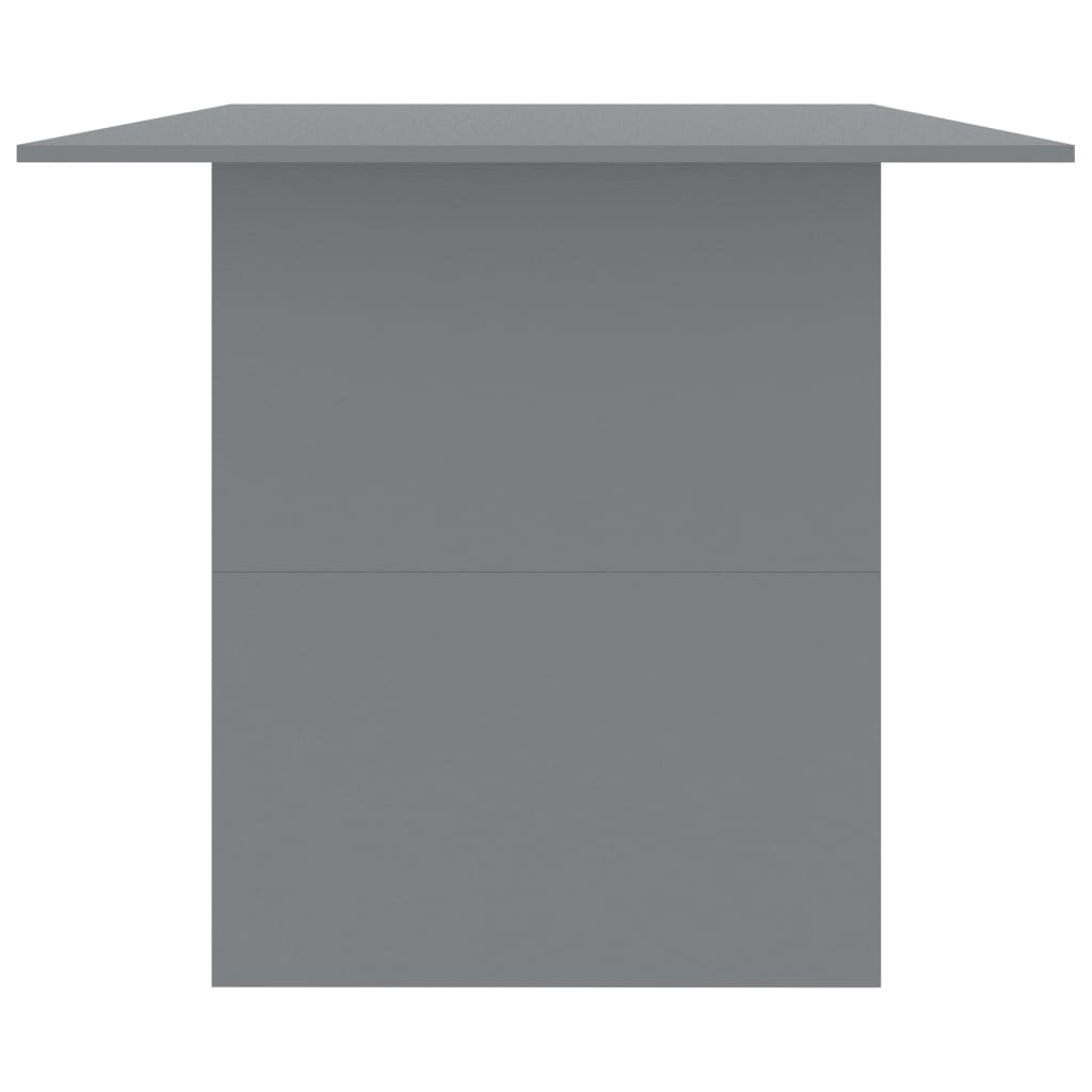 Valgomojo stalas, pilkos spalvos, 180x90x76 cm, MDP