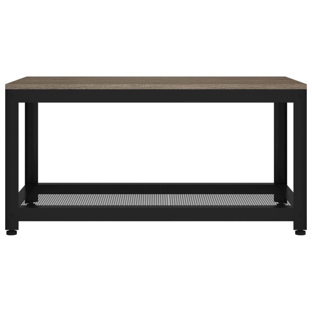 Kavos staliukas, pilkas ir juodas, 90x45x45cm, MDF ir geležis