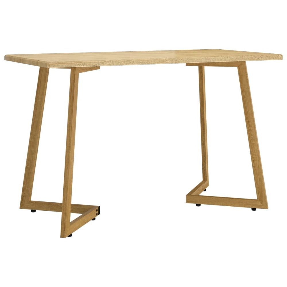 Valgomojo stalas, šviesiai rudas, 120x60x74cm, MDF ir geležis