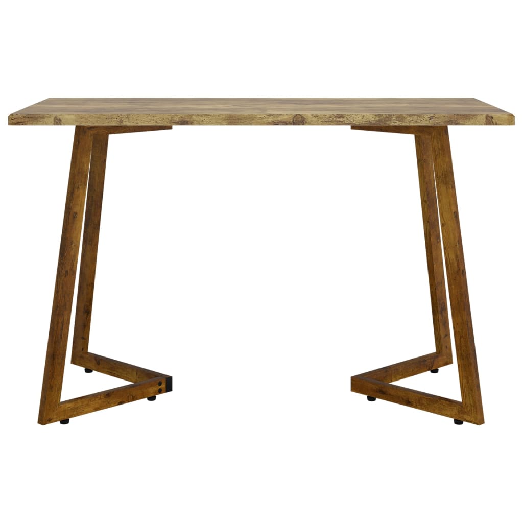 Valgomojo stalas, tamsiai rudas, 120x60x74cm, MDF ir geležis