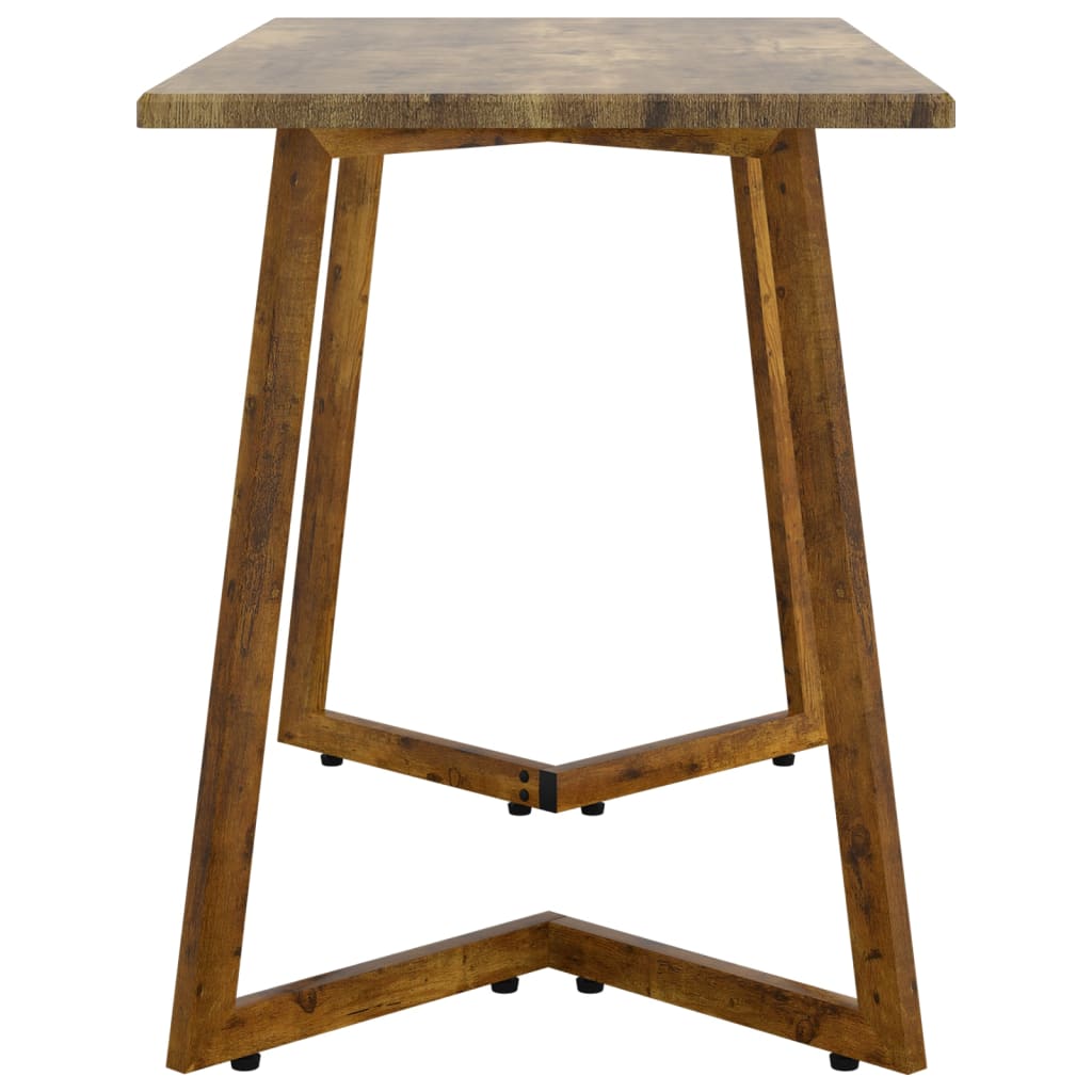 Valgomojo stalas, tamsiai rudas, 120x60x74cm, MDF ir geležis