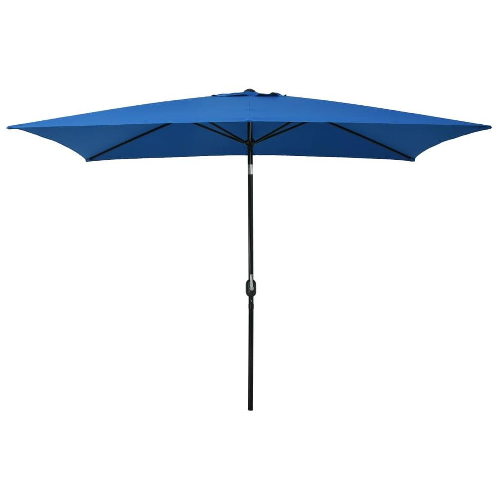 Lauko skėtis su metaliniu stulpu, mėlynos spalvos, 300x200cm