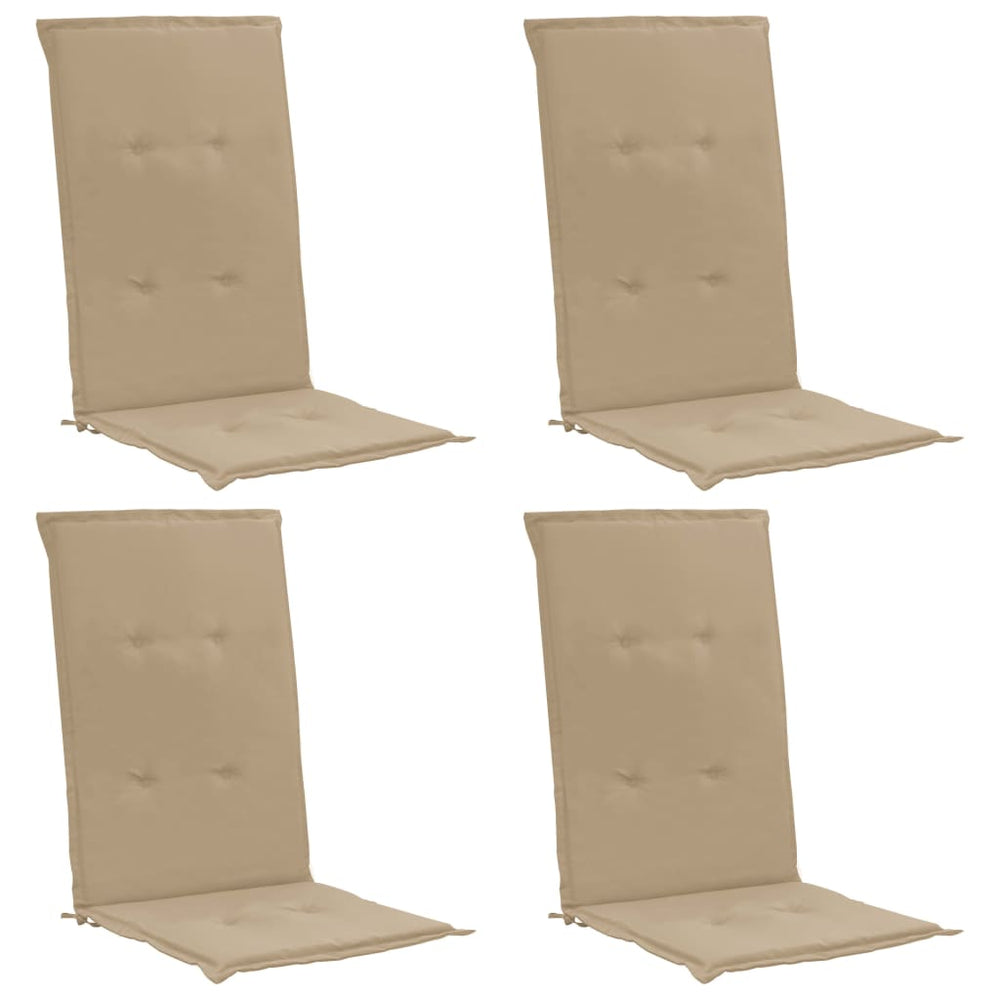 Sodo kėdės pagalvėlės, 4vnt., smėlio spalvos, 120x50x3cm