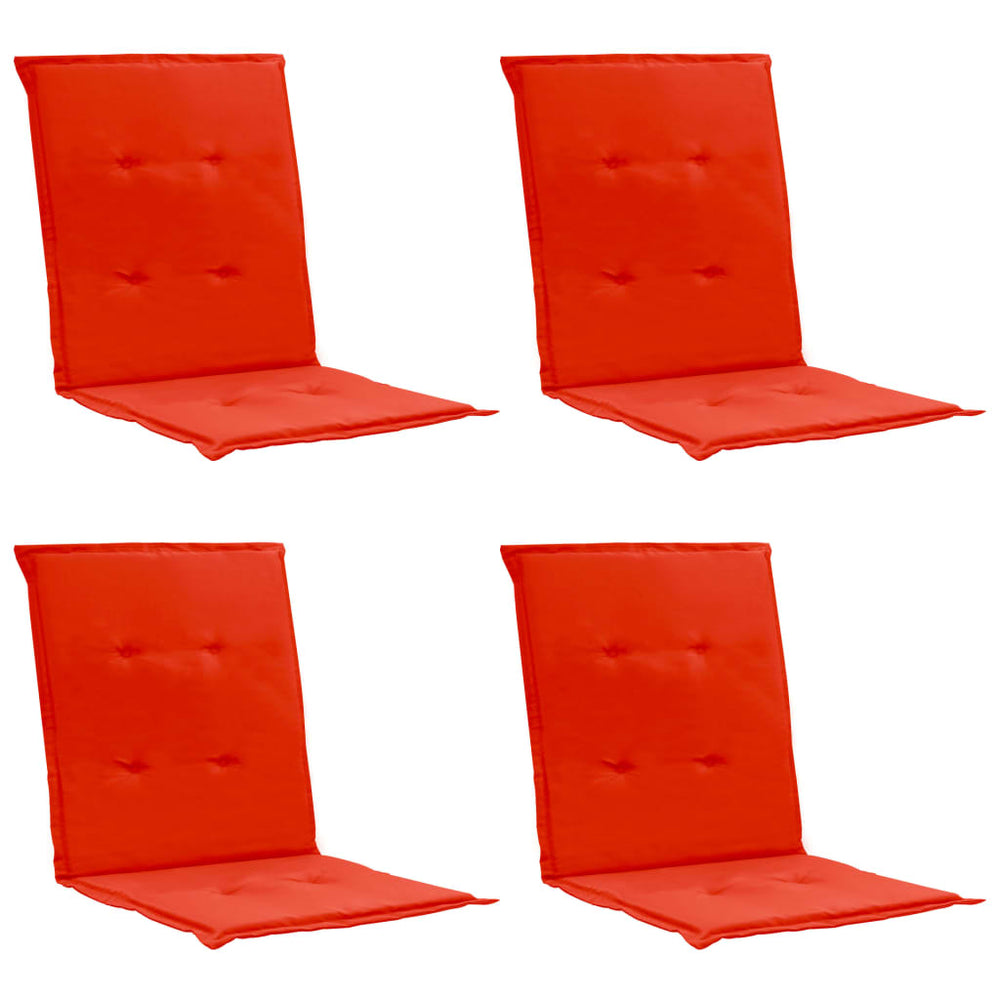 Sodo kėdės pagalvėlės, 4vnt., raudonos spalvos, 100x50x3cm