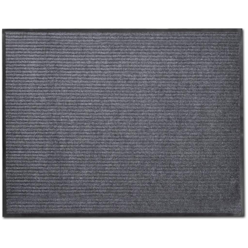 Durų kilimėliai, 2 vnt., pilkos spalvos, 90x60cm, PVC