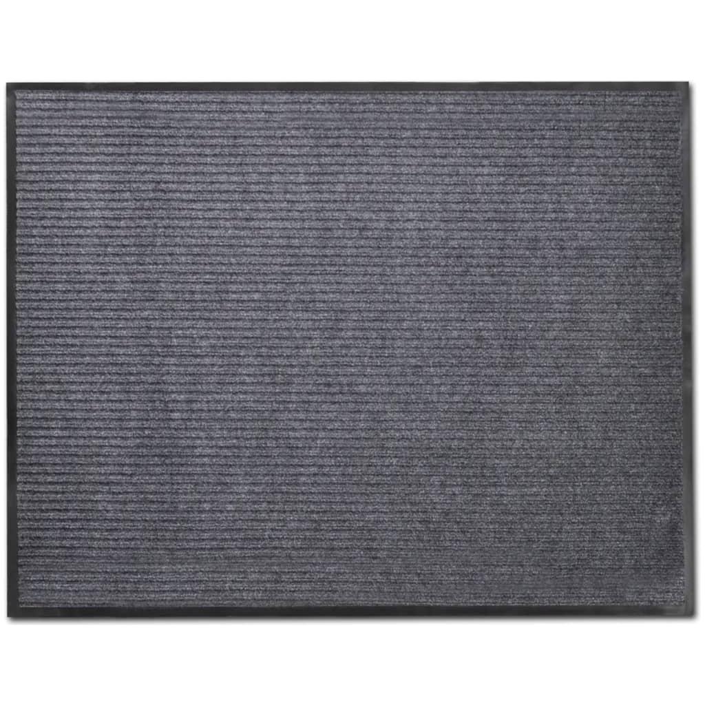 Durų kilimėliai, 4 vnt., pilkos spalvos, 90x60cm, PVC