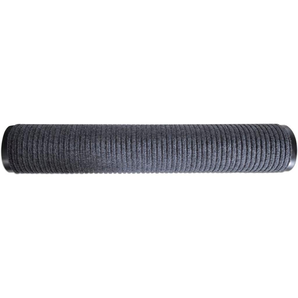 Durų kilimėliai, 4 vnt., pilkos spalvos, 90x60cm, PVC