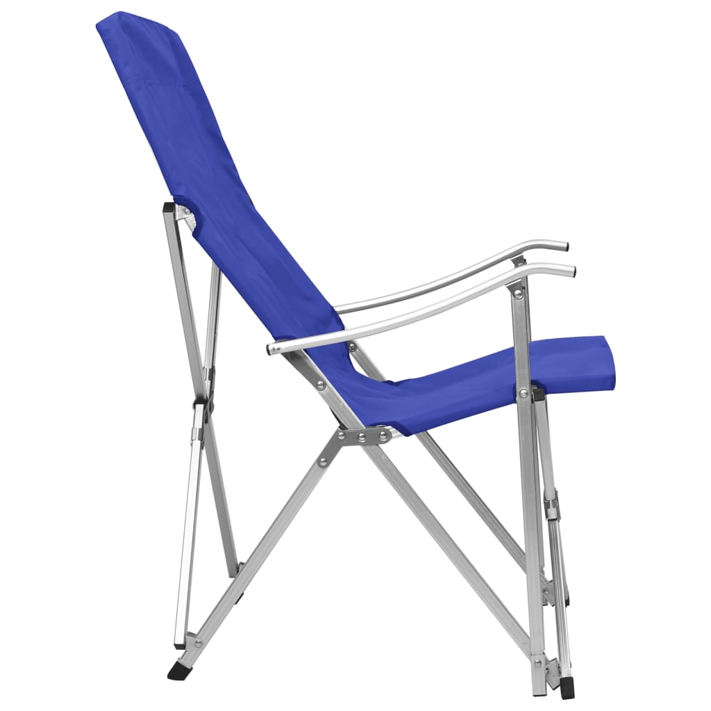 Sulankstomos stovyklavimo kėdės, 2vnt., mėlynos spalvos